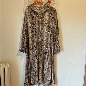 Snake Print Midi Dress
